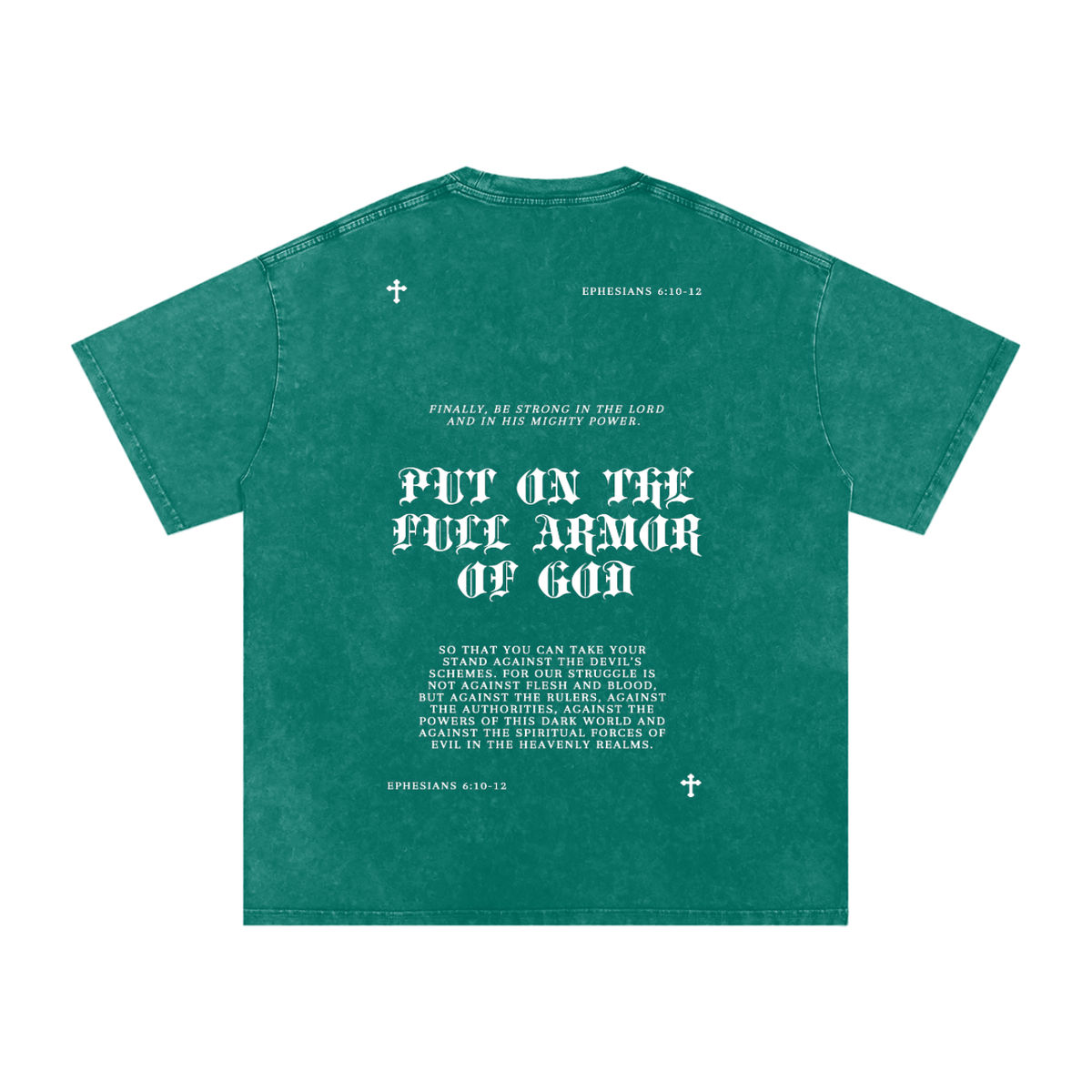 Armor of God Snow-Washed Oversized T-Shirt