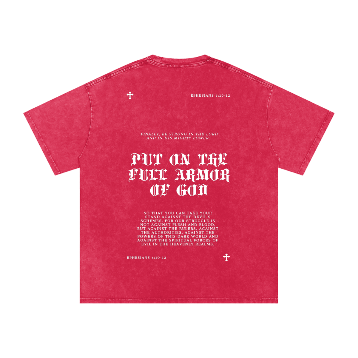 Armor of God Snow-Washed Oversized T-Shirt