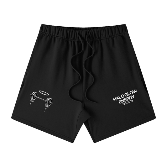Halo Barbell Loose Fit Cotton Shorts