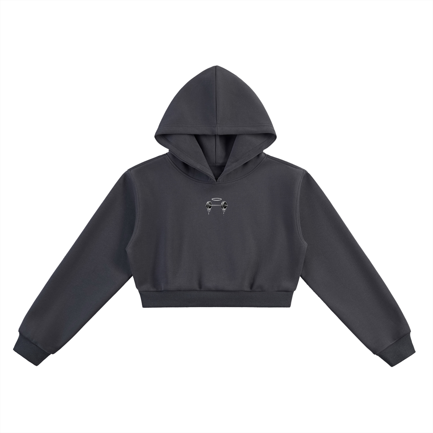 Halo Barbell Cropped Hoodie