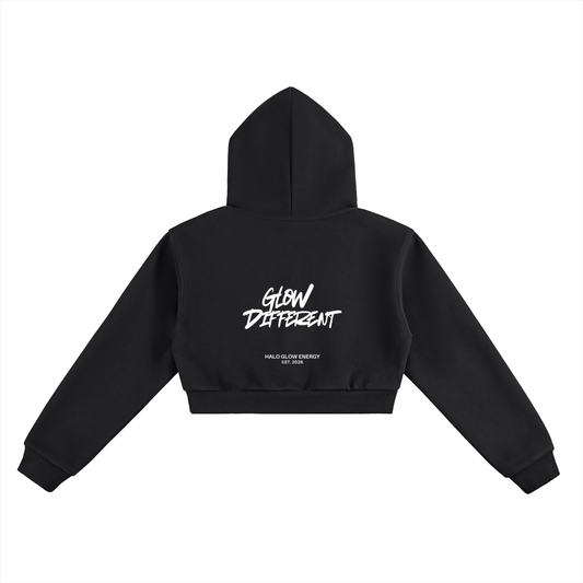 Halo Barbell Cropped Hoodie