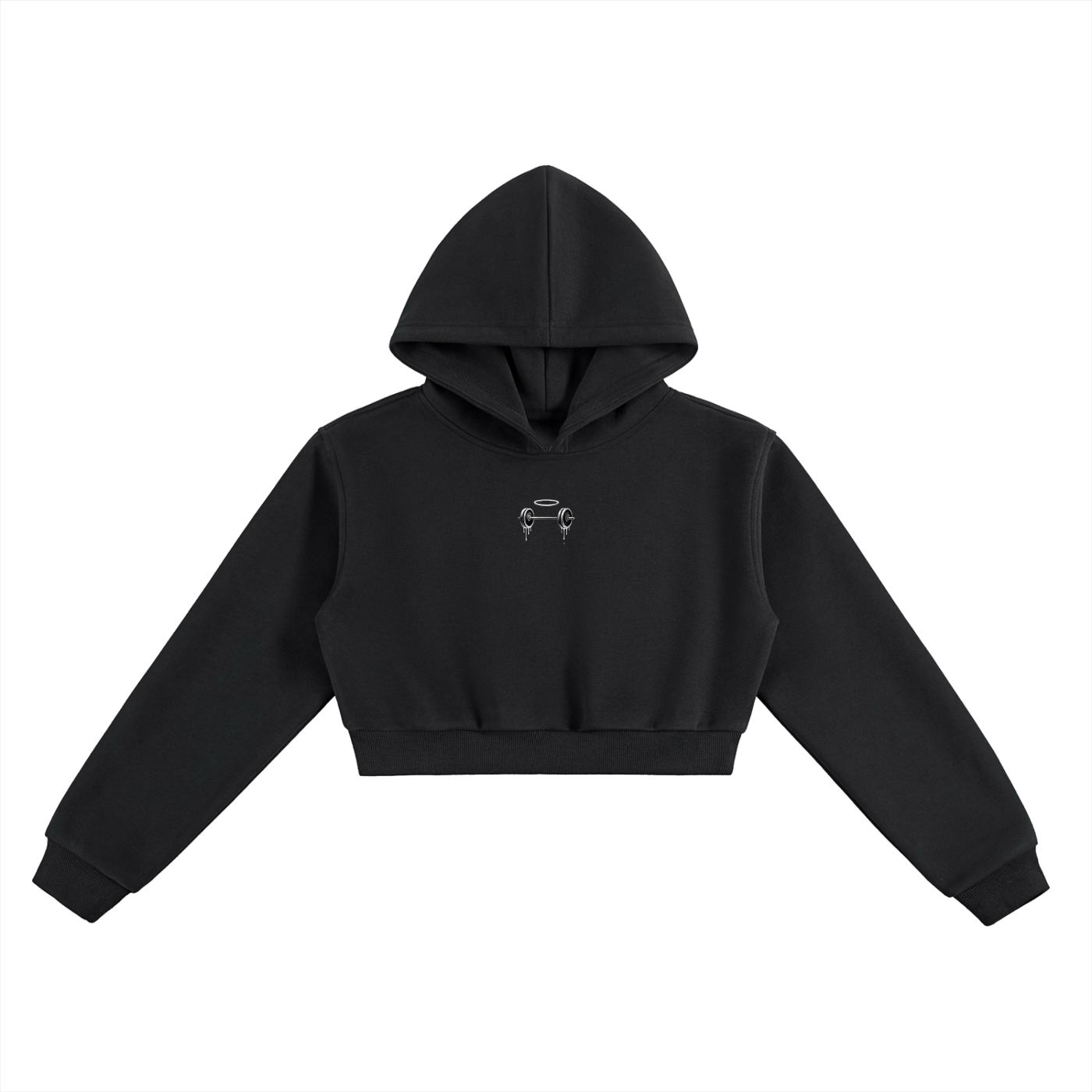 Halo Barbell Cropped Hoodie