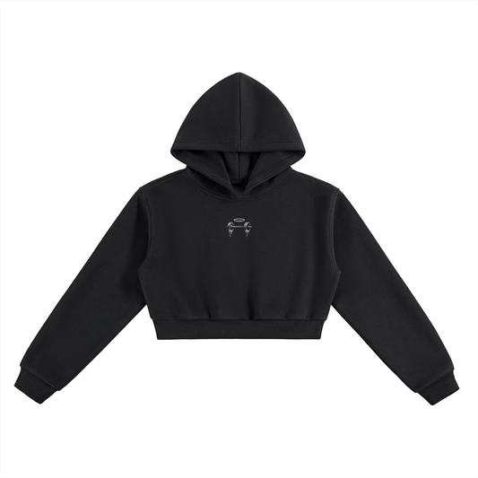 Halo Barbell Cropped Hoodie