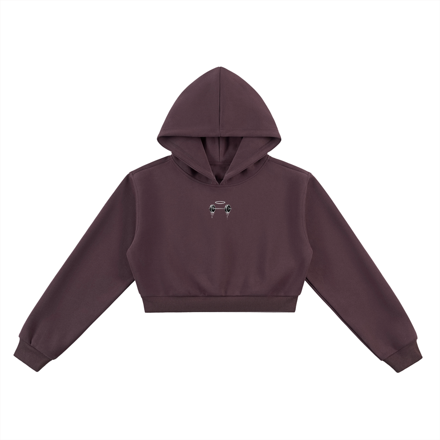 Halo Barbell Cropped Hoodie