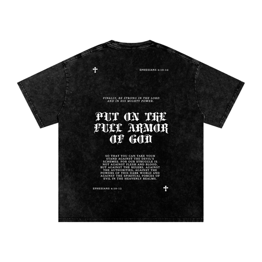 Armor of God Snow-Washed Oversized T-Shirt