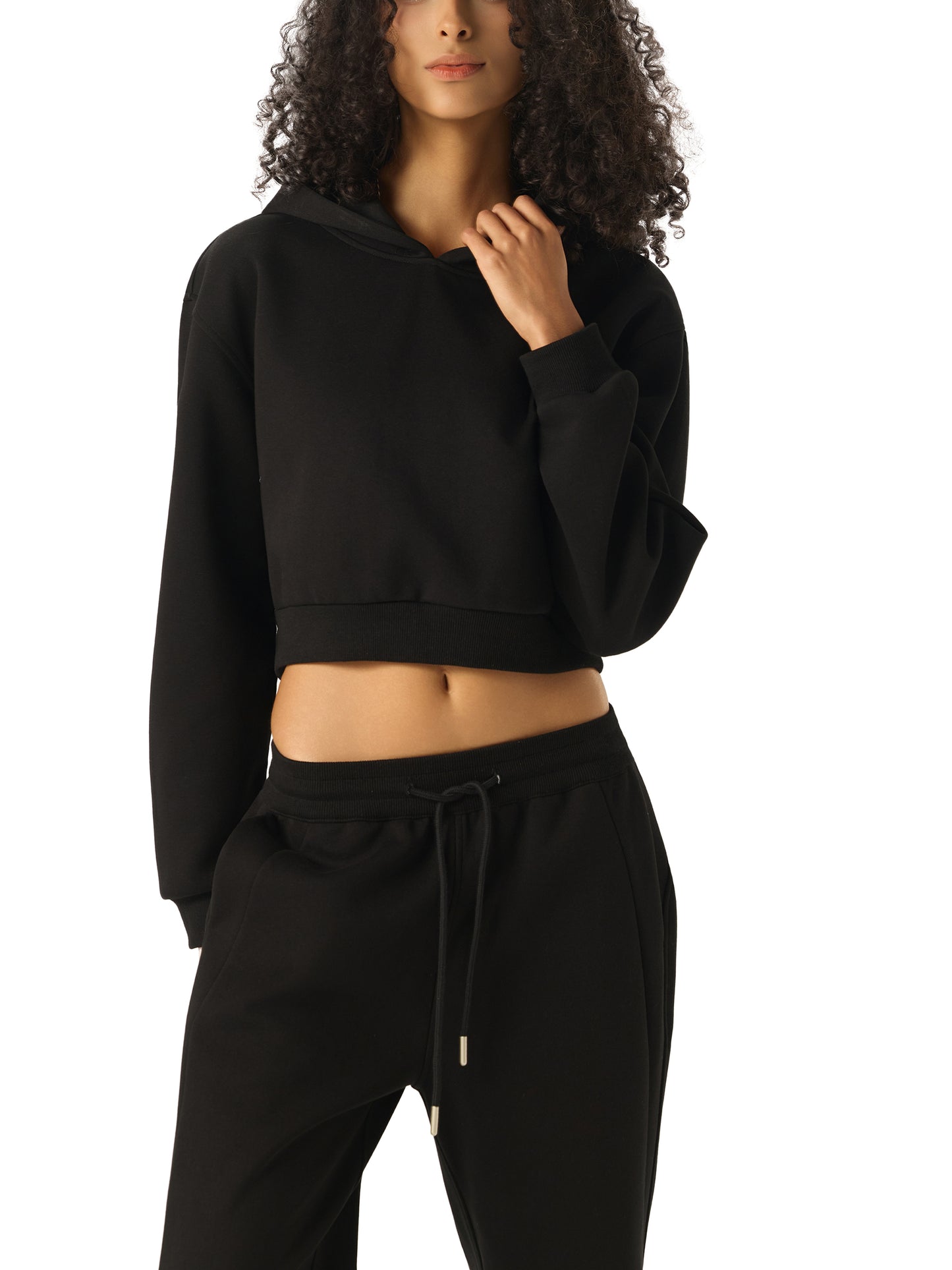 Halo Barbell Cropped Hoodie