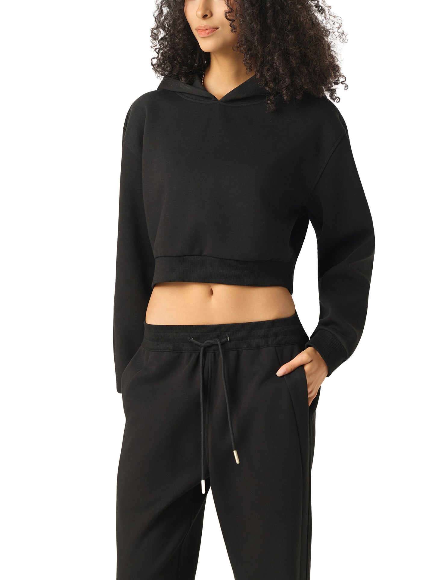 Halo Barbell Cropped Hoodie