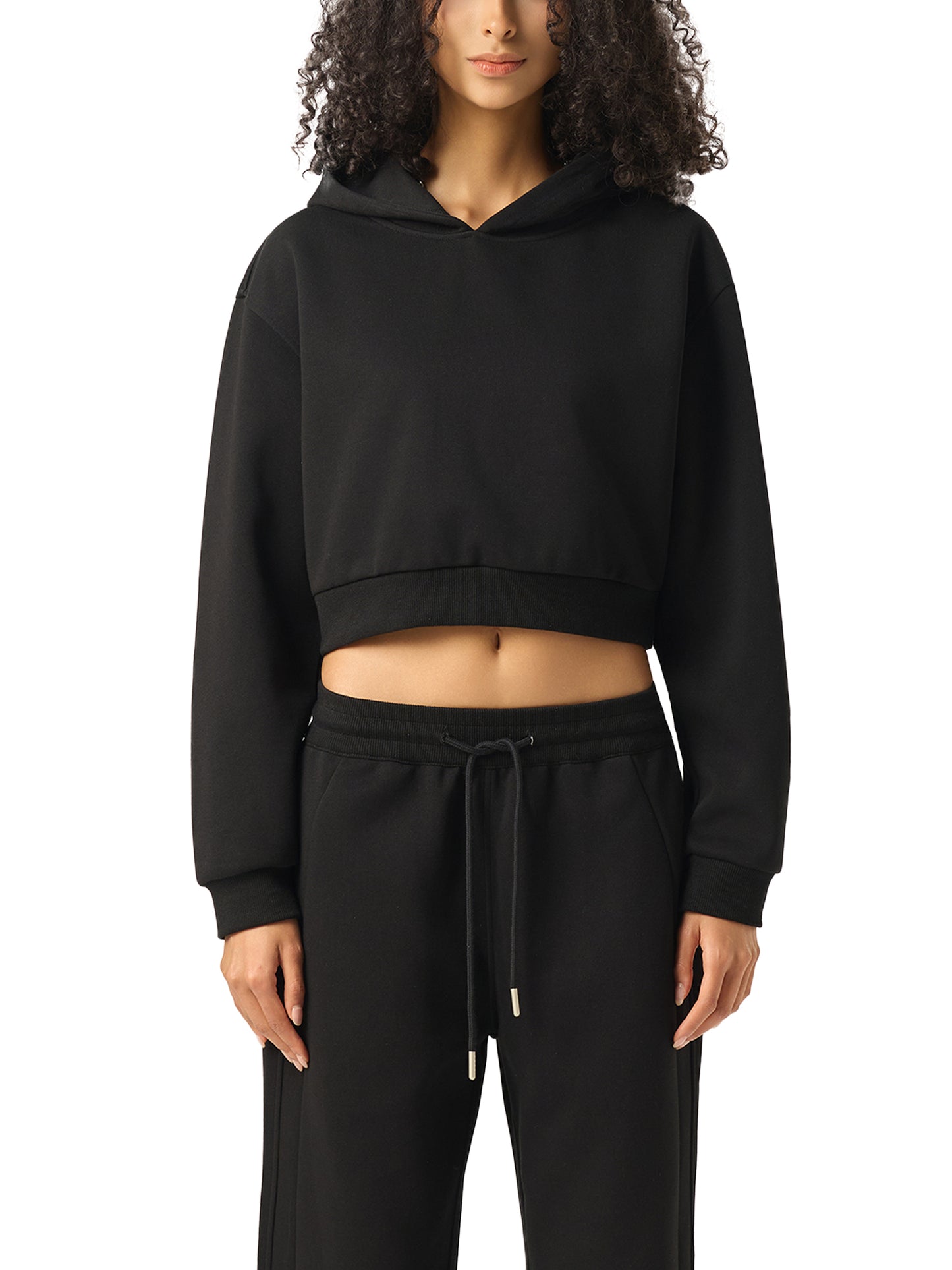 Halo Barbell Cropped Hoodie